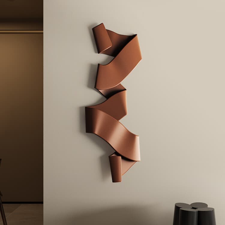 Modern simple living room wall decoration pendant art installation iron wall hanging aisle three-dimensional wall decoration bedside restaurant