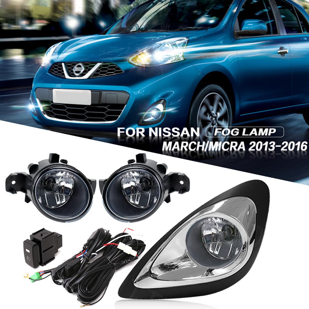 Suitable for Nissan 13/14/15/16 March/Micra Front Fog Light Assembly Halogen Daytime Running Light Bar Light