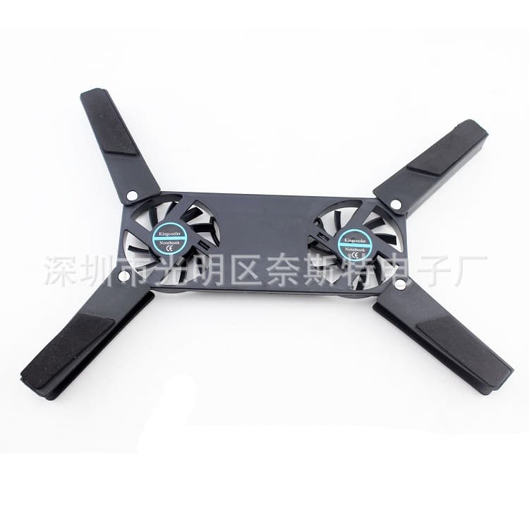 Cross-border Factory Supply 818 Xiaoqiang Laptop Cooler Mini Portable Cooling Pad Black