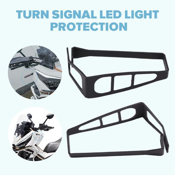 1 Pair Specification: Rear Color: Black Material: Metal Motorcycle Turn Signal Cover Signal Light Protection
