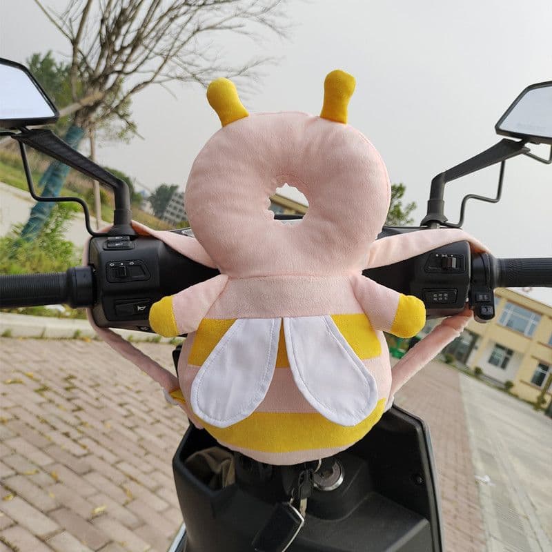 Compatible with Electric Scooters, Front Seat Pad with Infant Head Guard, Thickened Motorcycle Baby Head Protection Cushion