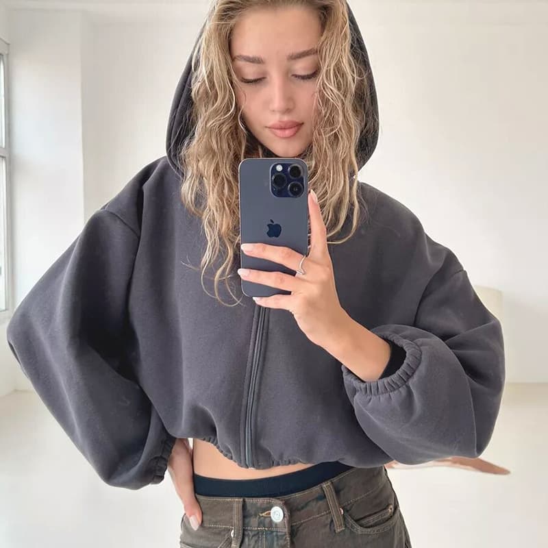 2026 Amazon European and American Women's Spring and Autumn New Casual Hooded Long Sleeve Sweatshirt