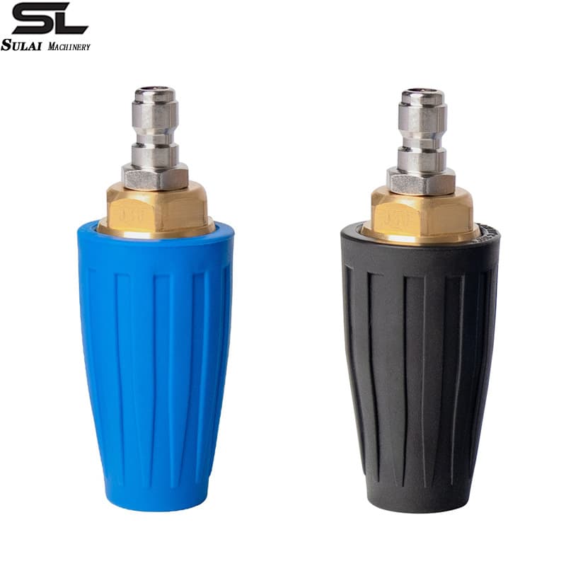 Cross-border high pressure cleaning machine rotating nozzle ceramic core lotus nozzle aluminum shell rotating turbine nozzle 4000psi