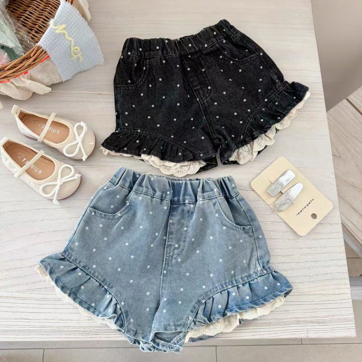 Girls Denim Shorts 2026 Summer Thin Style Toddler Baby Denim Shorts Fashionable Shorts