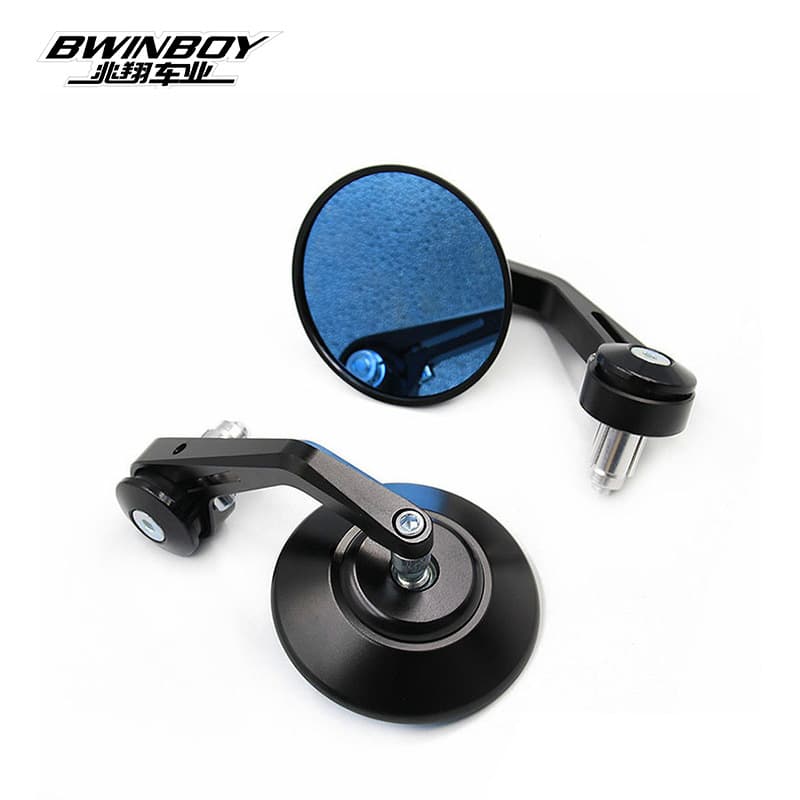 Motorcycle Modified Rearview Mirror GV300 Full Aluminum Alloy Handlebar Mirror Adjustable Angle Reversible Anti-Glare