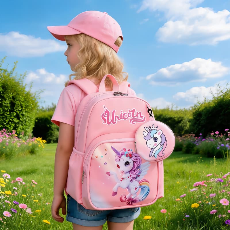 2026 New Cute Kindergarten Backpack for Girls, Cartoon 3-6 Year Old Toddler Preschool Children's Double Shoulder Bag