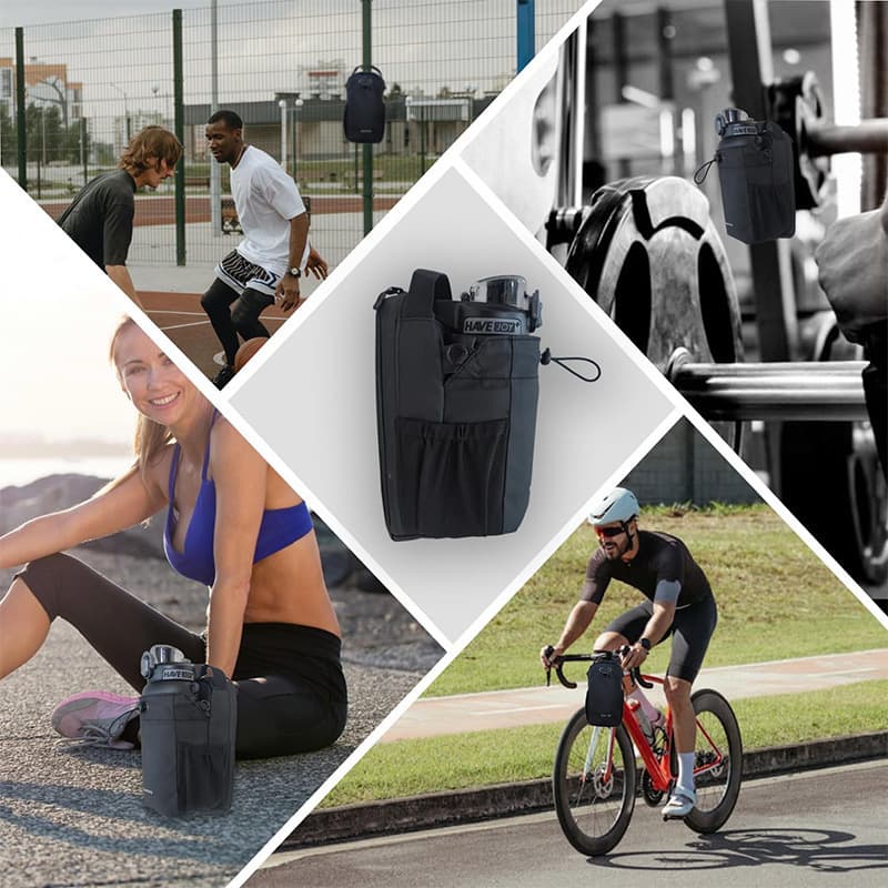 Cross-border wholesale Amazon in-stock fitness magnetic water bottle bag daily outings portable crossbody bag water bottle sports pack