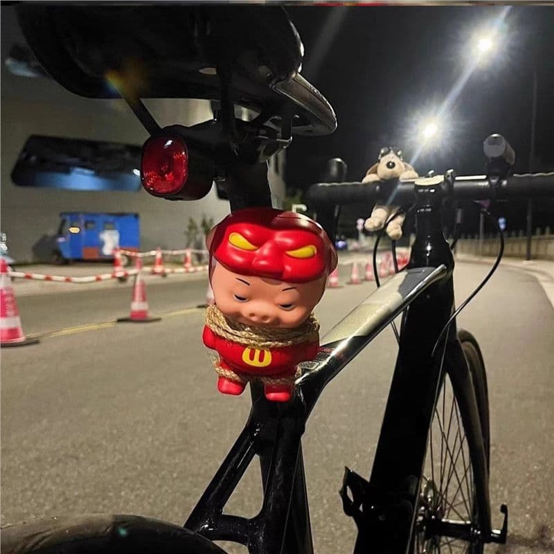 Pigman bicycle decoration ggbond cute doll pendant road bike tram personalized handlebar tail light accessories
