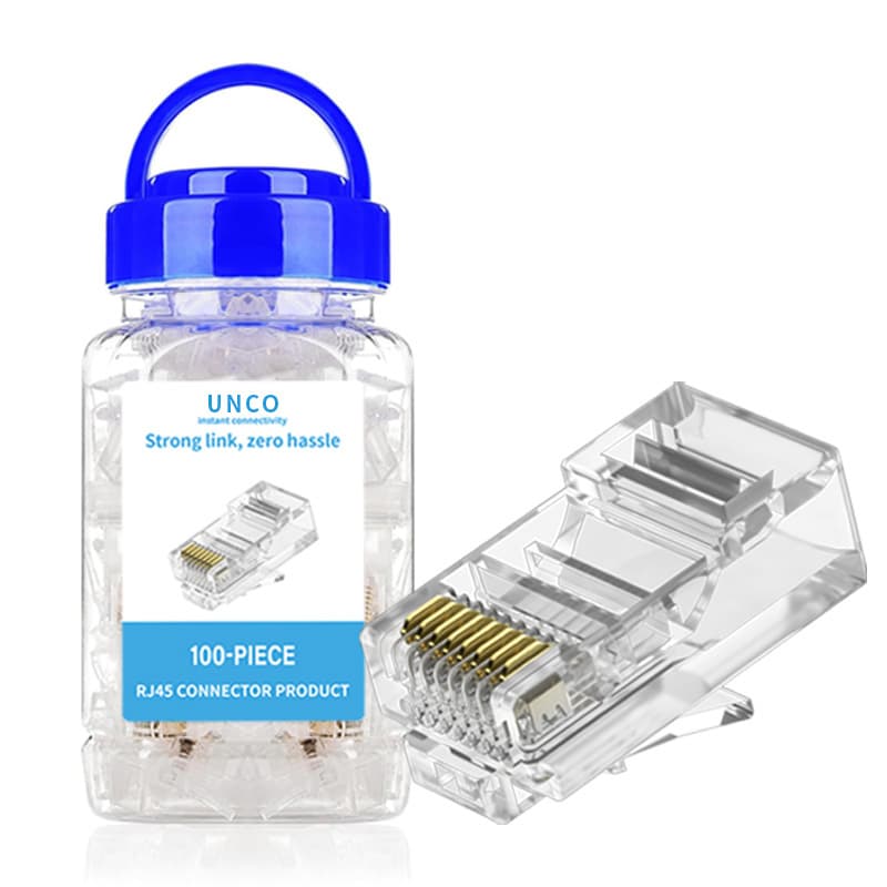 Manufacturers supply Cat5e, Cat6, Cat7 network crystal heads, Cat6a, Cat7 network cable heads RJ45 network connectors