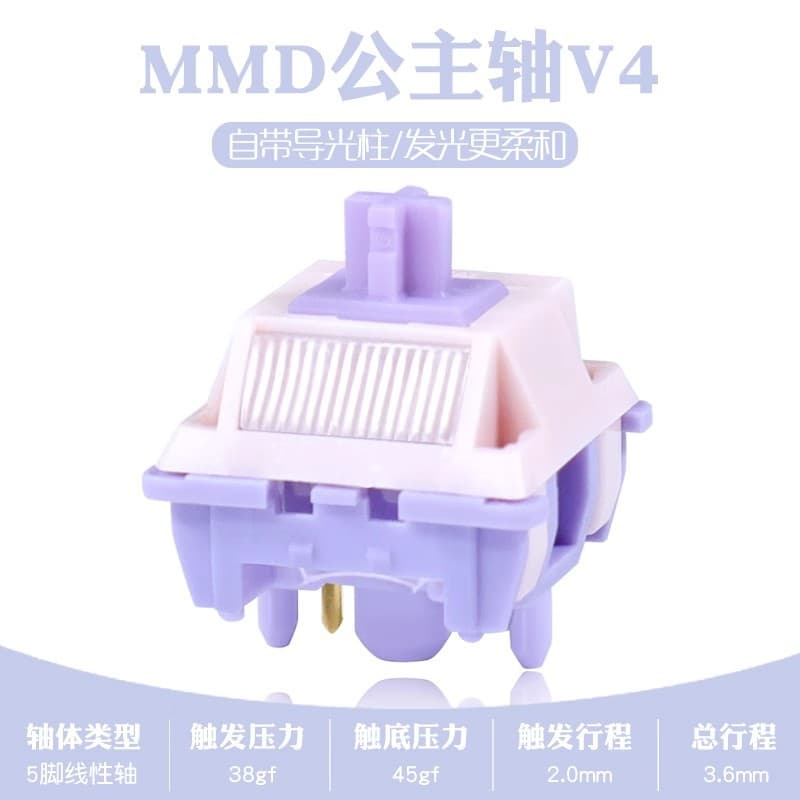 HIFI Mahjong Sound Princess Axis V4 customized axis linear full-key hot-swappable office code word-free hand keyboard