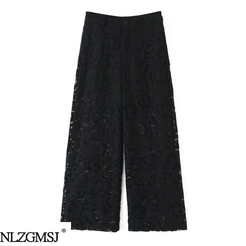 2026 Spring New European and American Style Fashion Versatile Simple Lace Pants 2551613 800