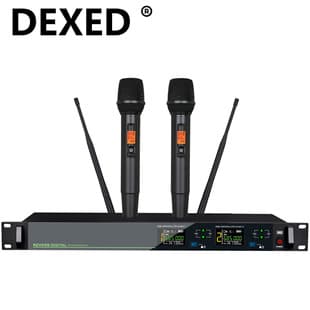 Cross-border FM Handheld Stage Performance KTV Live Streaming Wireless UHF One-to-Two Microphone Wireless Microphone