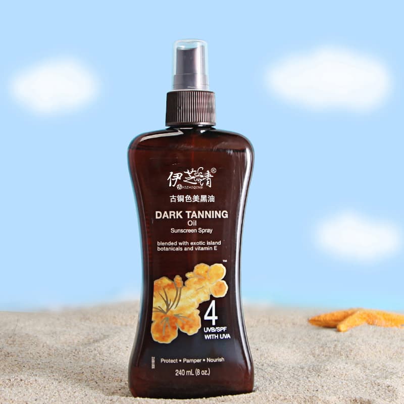 OEM Custom Deep Bronze Tanning Oil Spray Sunscreen Tanning Lotion Gentle Repair