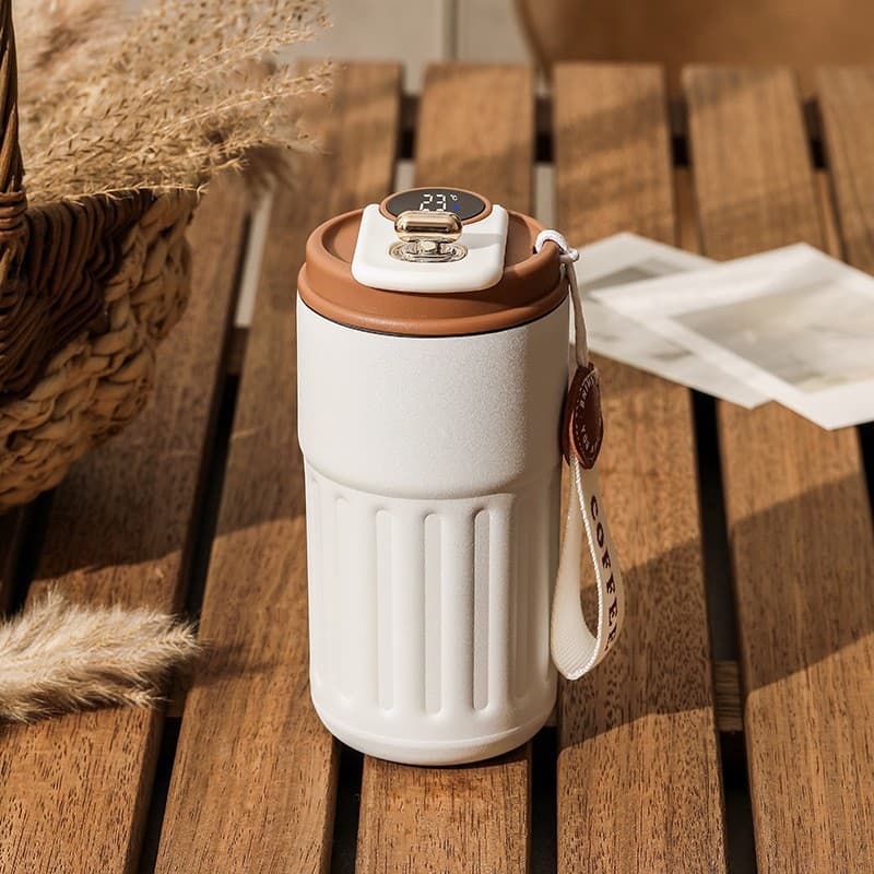 Best-selling 316 Stainless Steel Insulated Mug, High-Gloss Design, Double-Wall Vacuum Coffee Cup for Men and Women, Portable Car Travel Cup
