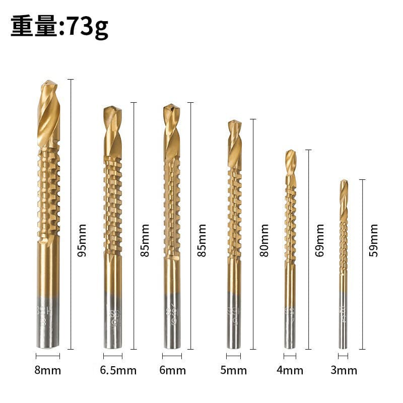 Step Drill Bit 4-32mm Hex Shank Straight Flute Metric Titanium Coated Hole Cutter Cone Drill for Plastic Pipe