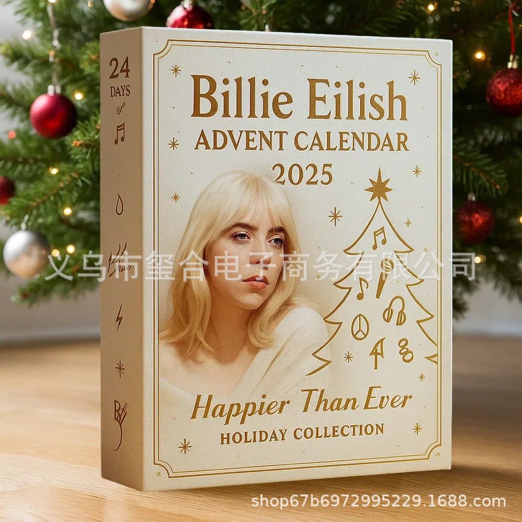New cross-border product: Billie Eilish 2025 Advent Calendar, Christmas Countdown Calendar, Creative Blind Box