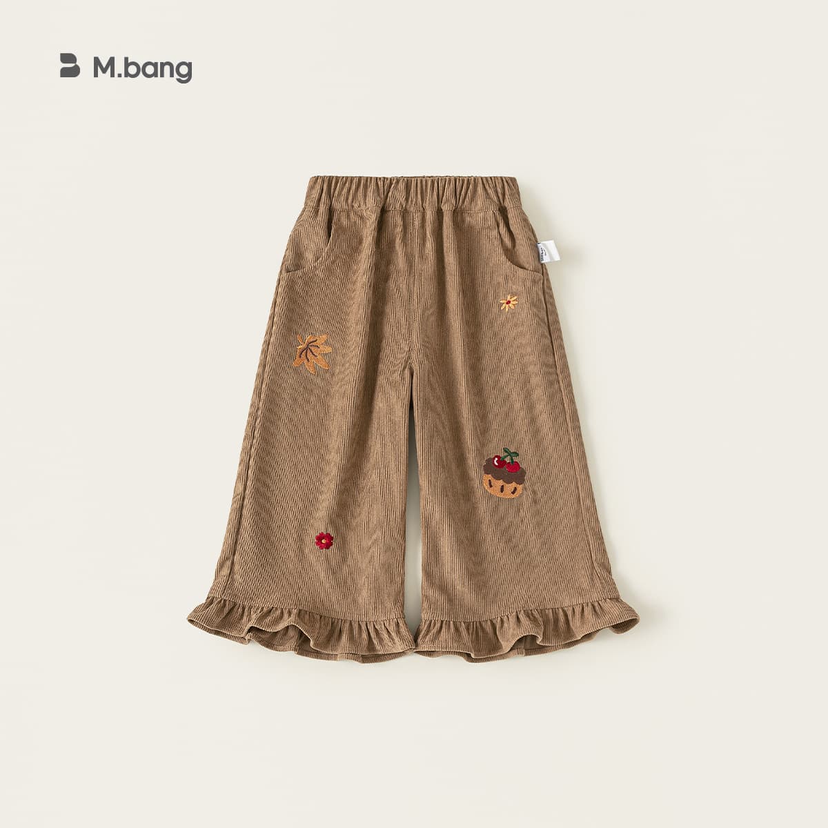 Youbao Kids Wear Children's Pants Sweet Lace Girls Casual Pants Cartoon Little Girl Straight Leg Pants Spring Autumn Baby Long Pants