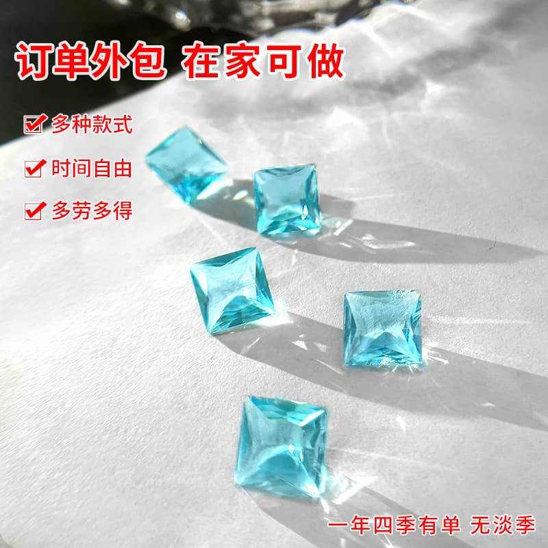 OEM outsourcing with no deposit, manufacturer reclaims natural colored rectangular chamfered ice-flower cut faceted gemstones for outsourcing.