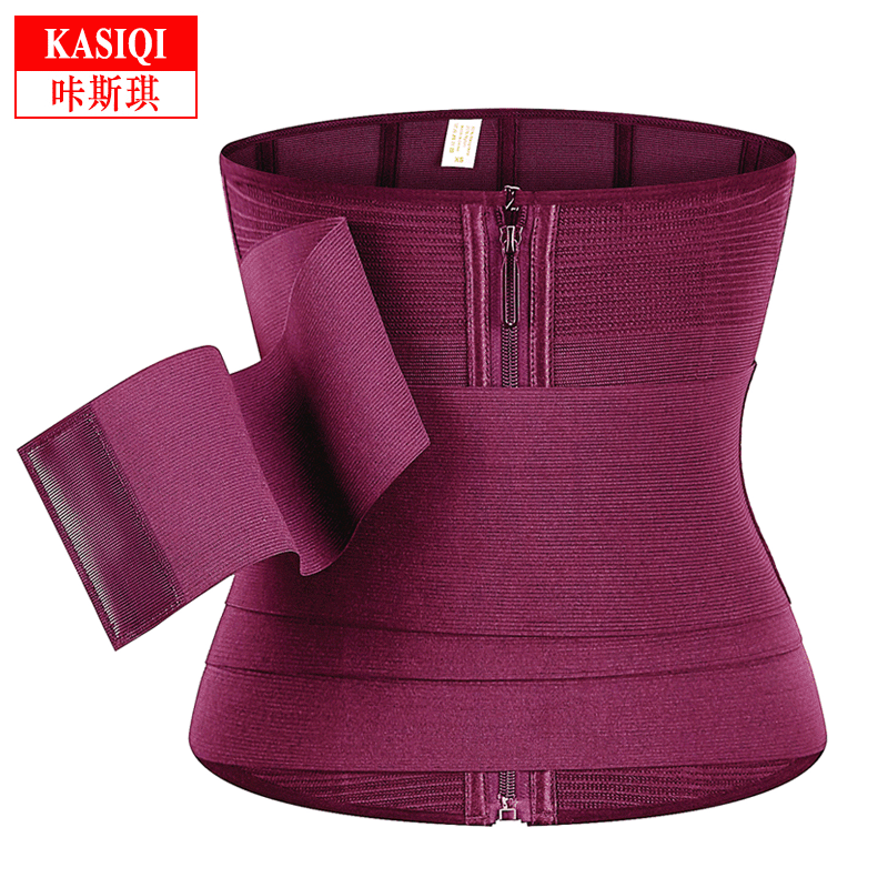 Detachable strap waist trainer, tummy control, sports shaping zipper waist clip, waist support, shaping bodysuit for women.