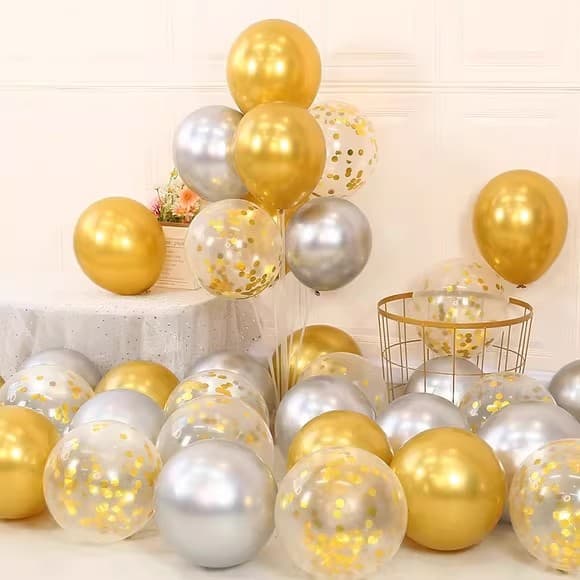 Macaron metallic balloons for wedding, proposal, birthday party decoration, mall store opening scene setup