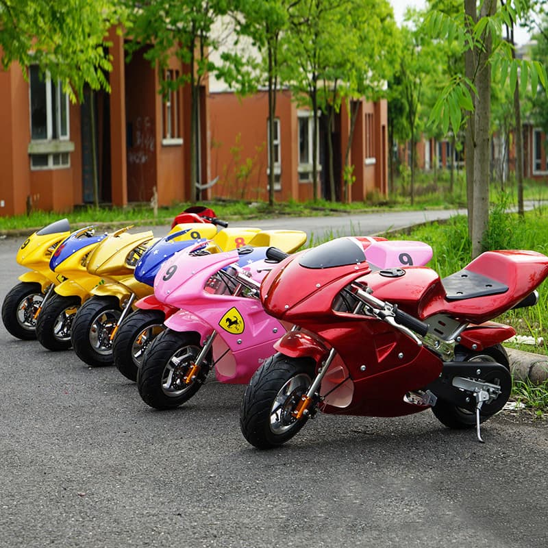 New 49cc 2-Stroke/4-Stroke Gasoline Mini Motorcycle Pull-Start Small Racer Wholesale for Export to Southeast Asia