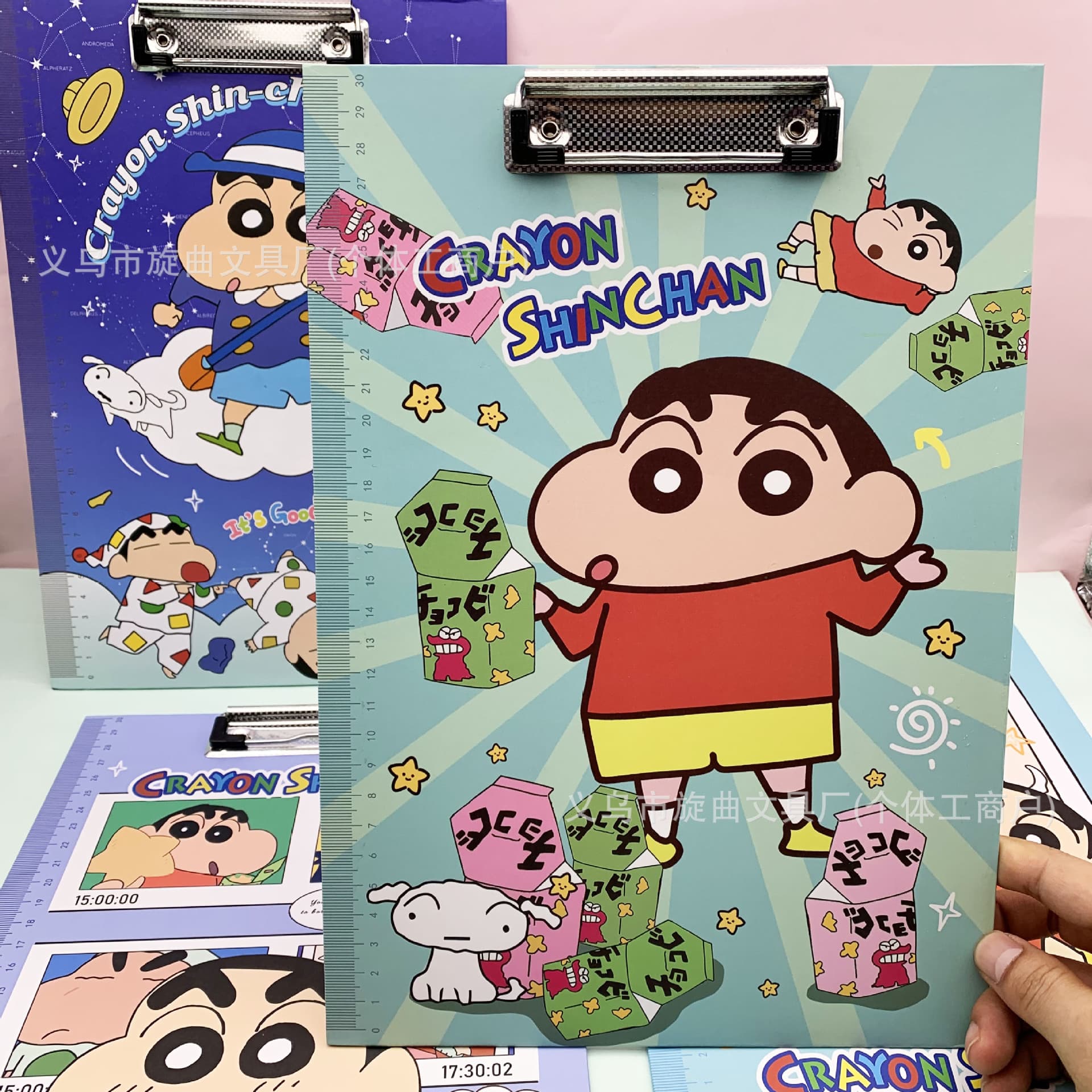 Crayon Shin-chan A4 board clip cartoon creative thickened acrylic writing pad student file board clip painting board clip