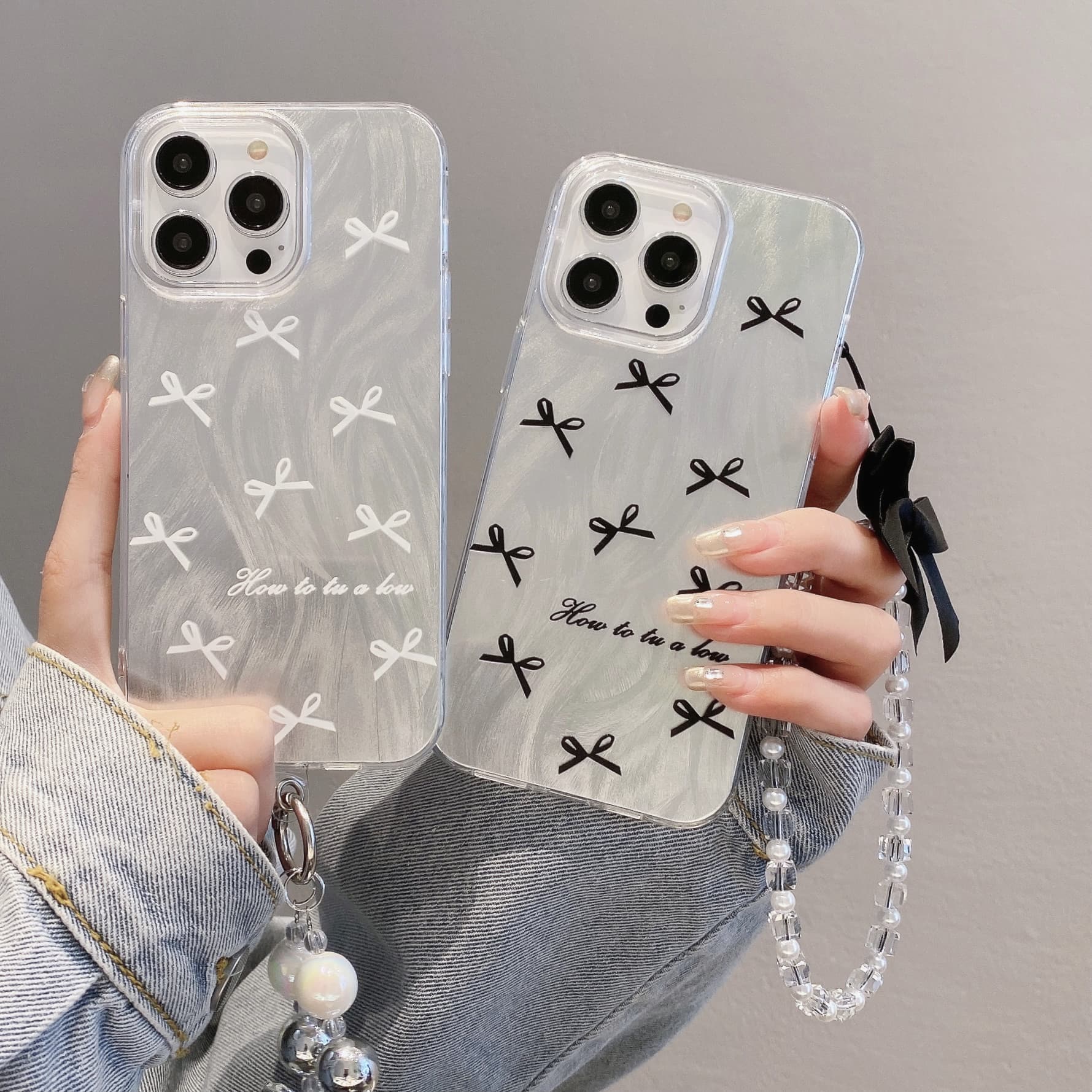 Summer Apple 15 Pro Bracelet Bow Protective Case iPhone 11 Laser 14 Feather Yarn Phone Case 16