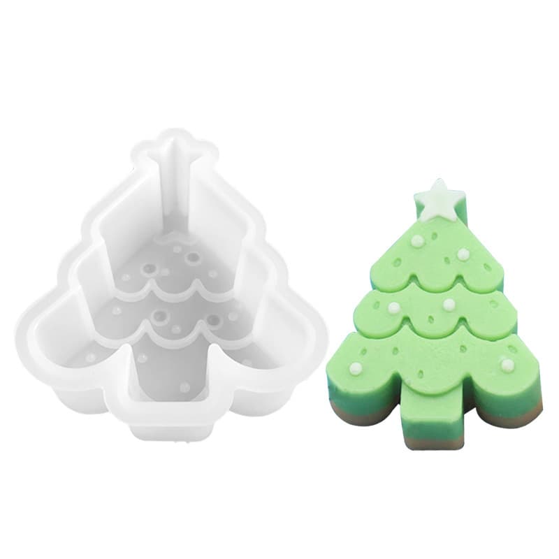 Christmas tree-shaped aromatherapy plaster candle fragrant stone candle baking tool silicone mold chocolate mousse