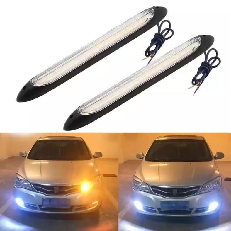 New LED daytime running lights with sequential turn signals, dual-color turn signals, and high-brightness LED daytime running lights for car use.