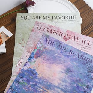 Ximeng Garden Floral Atmosphere Paper Art Paper Fresh Flower Bouquet Wrapping Paper Oil Painting Kraft Paper Floral Shop