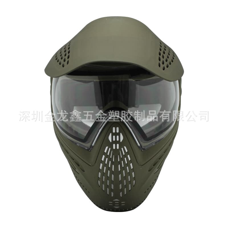 Manufacturer wholesale Great green double band large brim mask paintball cs mask paintball helmet mask