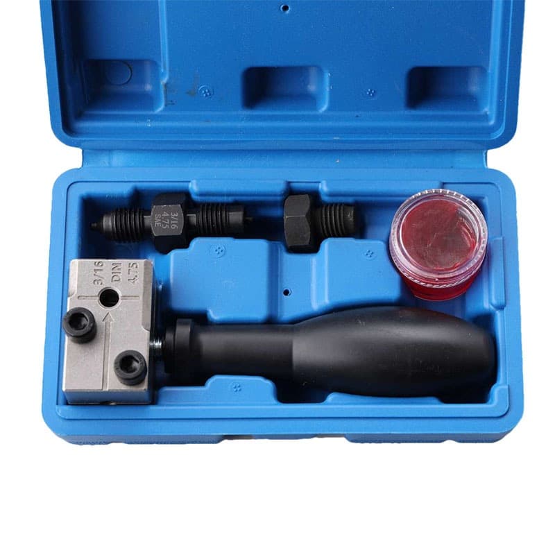 4-Piece Flaring Tool Set for Brake Lines, Oil Tubes, AC Pipes, and Brake Tubes with Mushroom Head, 4.75mm, for Auto Repair Shops