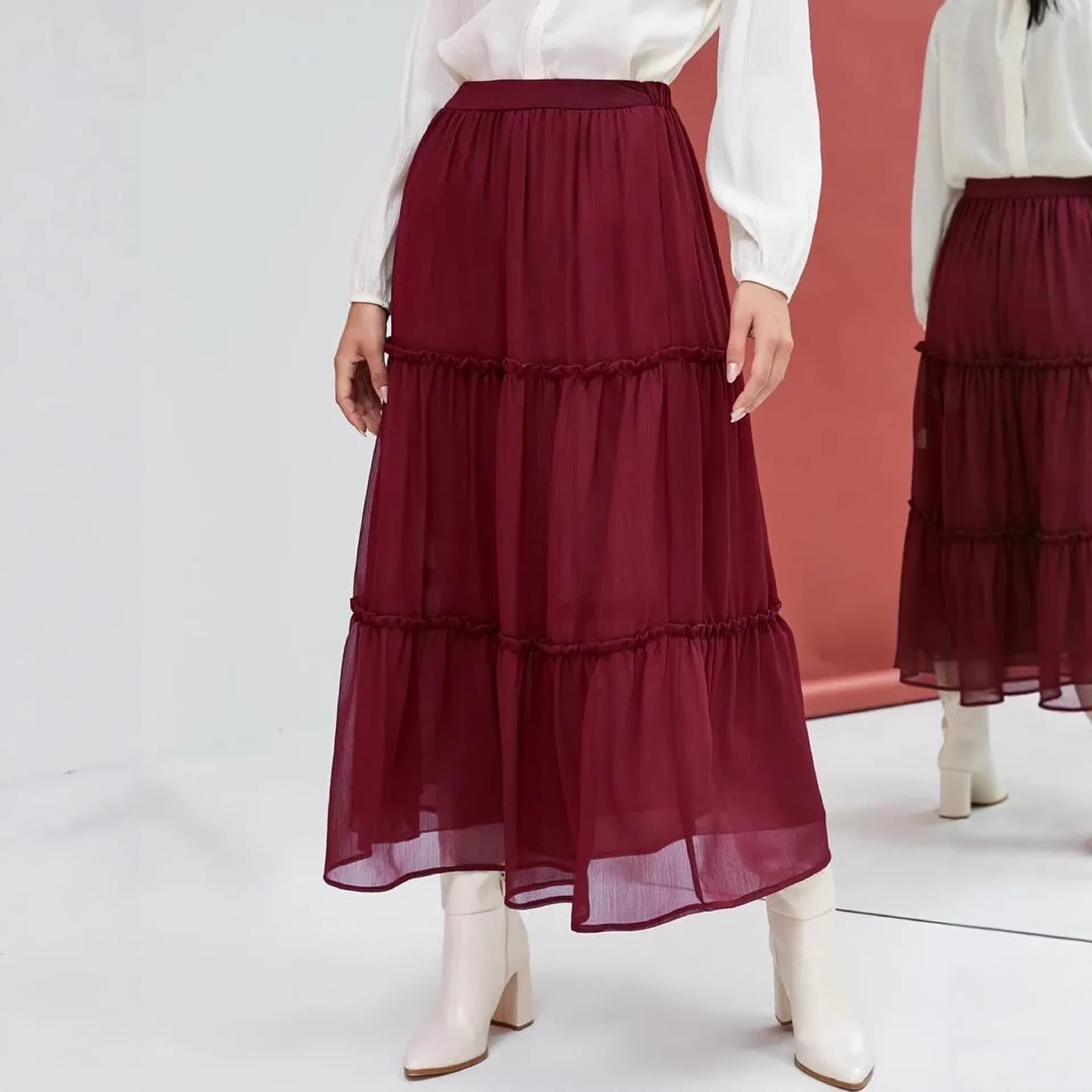 Autumn Fine Design Slim Fit Bodycon Skirt, New Miu-Style Draped High-Waist A-Line Skirt