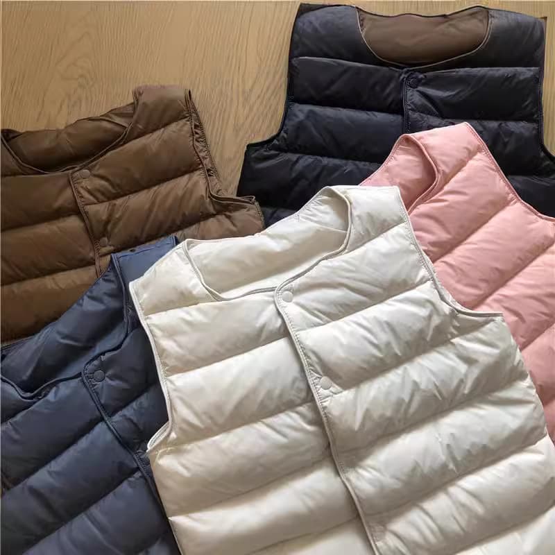 Children's Antimicrobial White Duck Down Vest for Autumn/Winter (Inner/Outer Wear)