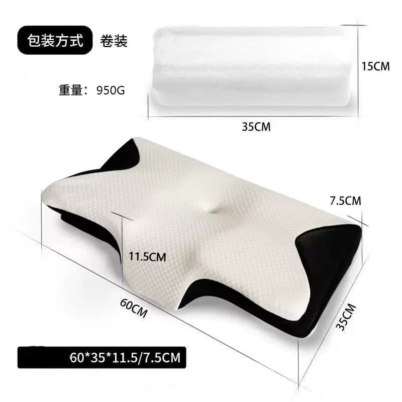 Single Pillowcase - Cross-Border Trade Memory Foam Butterfly Pillowcase, Breathable, Cervical Spine Support, Memory Foam Pillowcase for Sleep