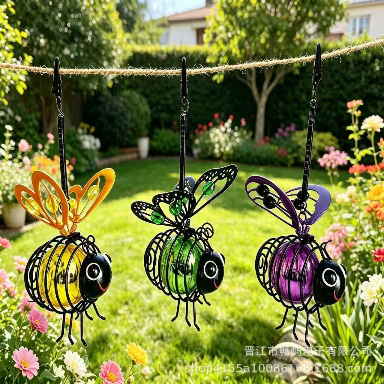 New Cross-Border Solar Hanging Garden Light Glowing Insect Decoration Garden Ornament Simulation Ant Figurine