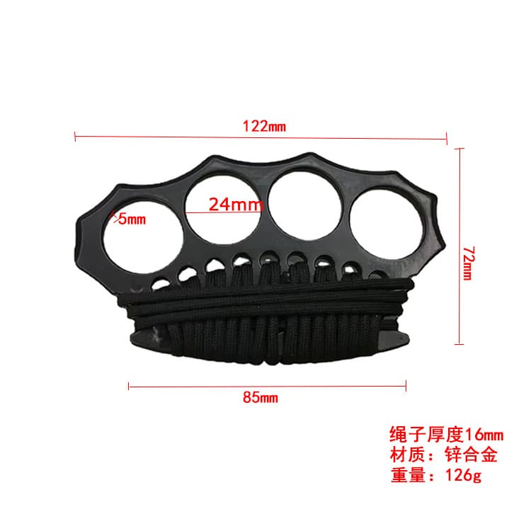 Summoner Fiberglass Zinc Alloy Knuckle Duster Four-Finger Self-Defense Weapon Hand Support 126g