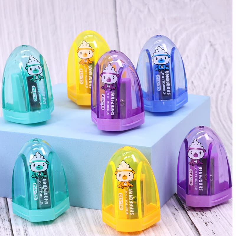 Changli 132 Cartoon Pencil Sharpener Portable Kids Pencil Sharpener Learning Supplies Cute Small Sharpener