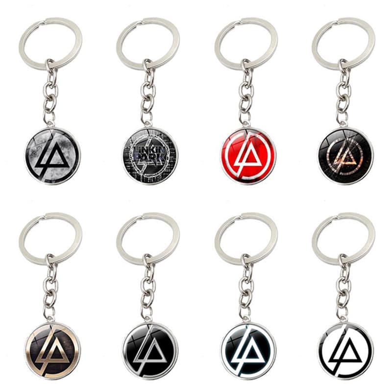 Rock band linkinpark Linkin Park key chain pendant metal key chain ring pendant small gift