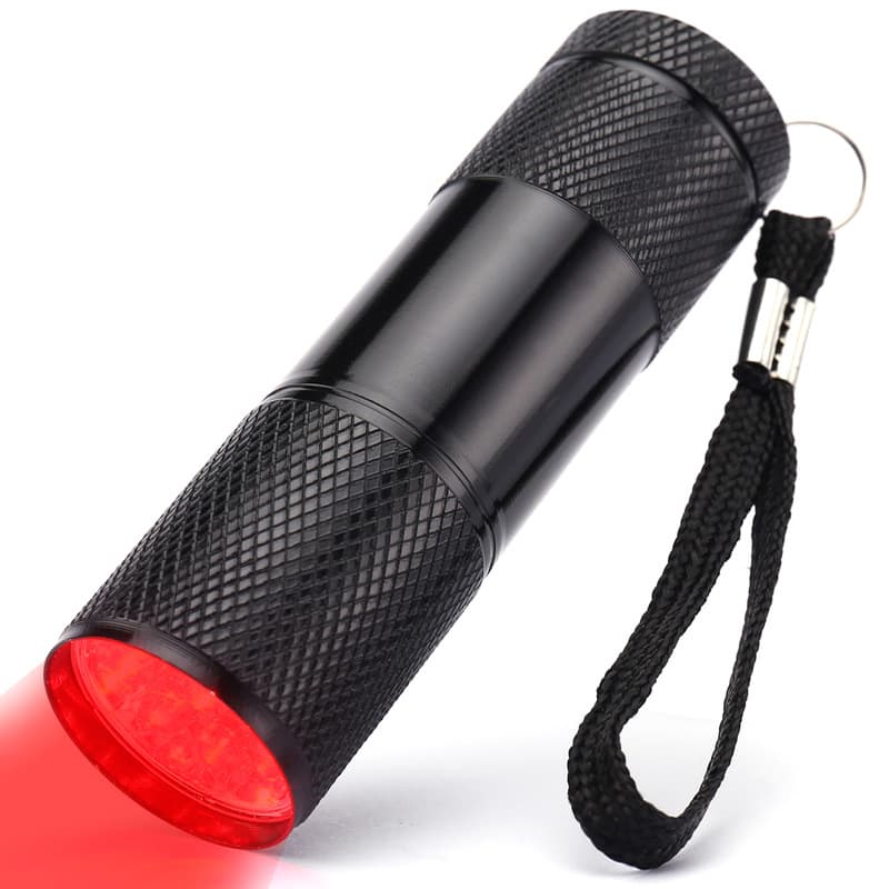 9-LED Red Light Flashlight 625nm Red Light Vein Finder Vein Viewer Infrared Red Light Lamp Vein Light