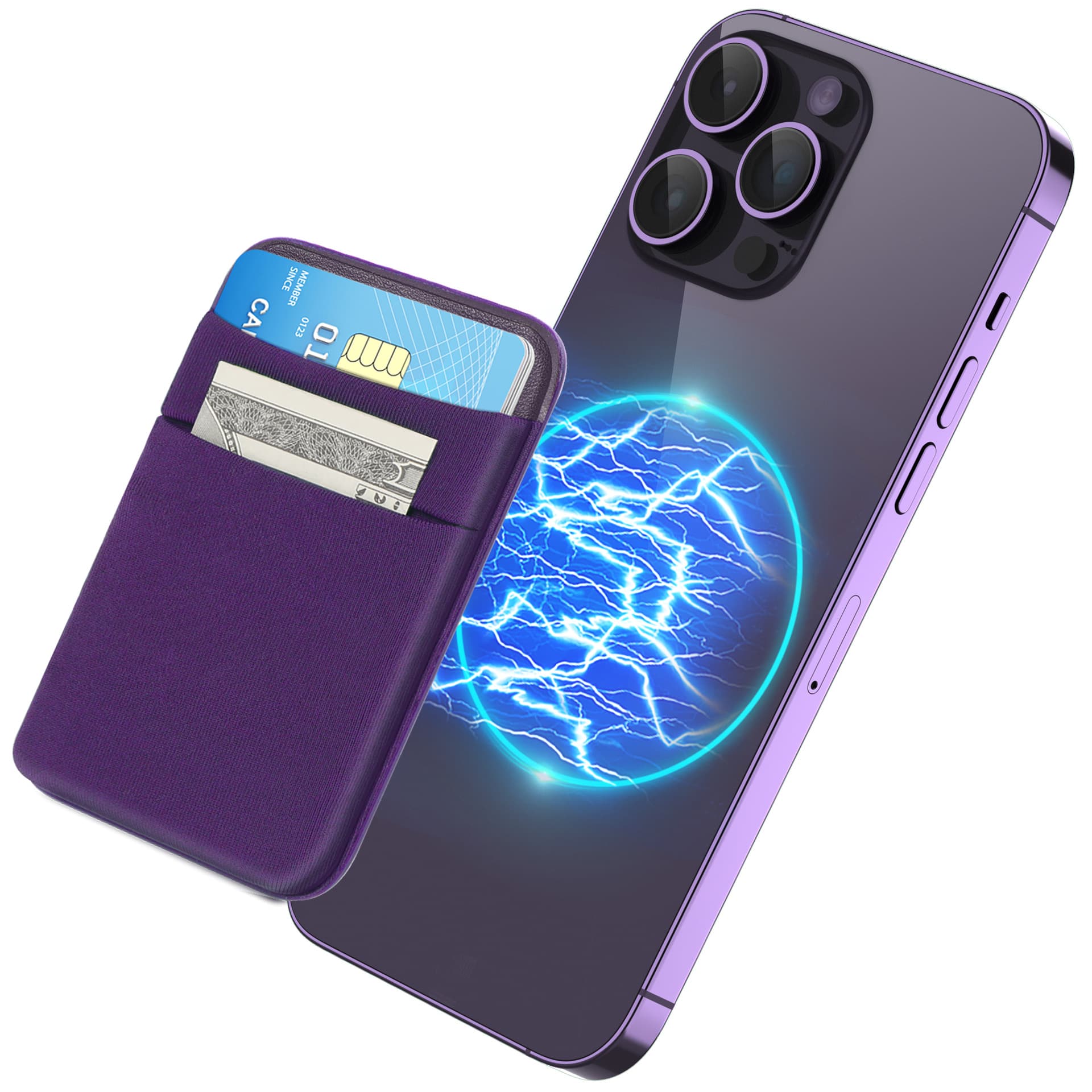 Best-selling Magsafe Card Holder for iPhone16 Magnetic Card Holder Large Capacity Anti-drop Lycra Card Sticker