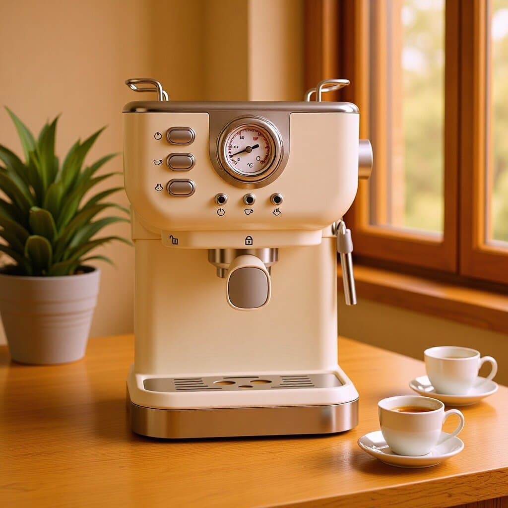 In Stock European Espresso Machine Semi-Automatic 20Bar High Pressure Extraction with Milk Frothing
