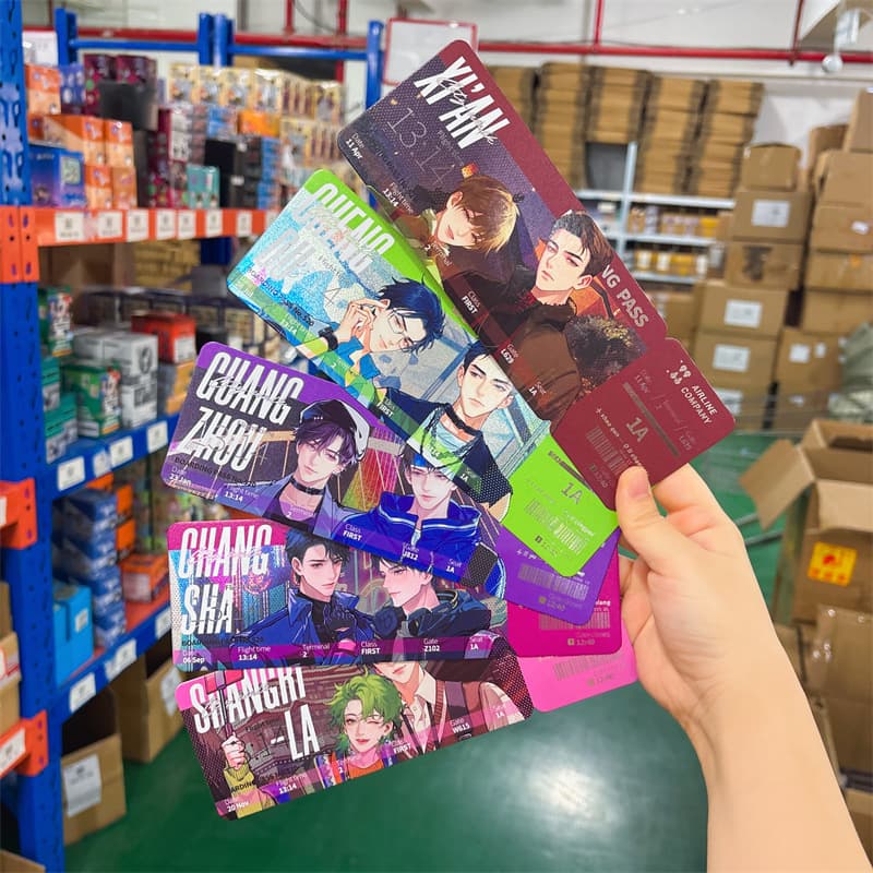 Officially Licensed "188 Boy Group" CITYWALK · Insult-Style Plane Ticket Card Set Anime Merchandise Guzi