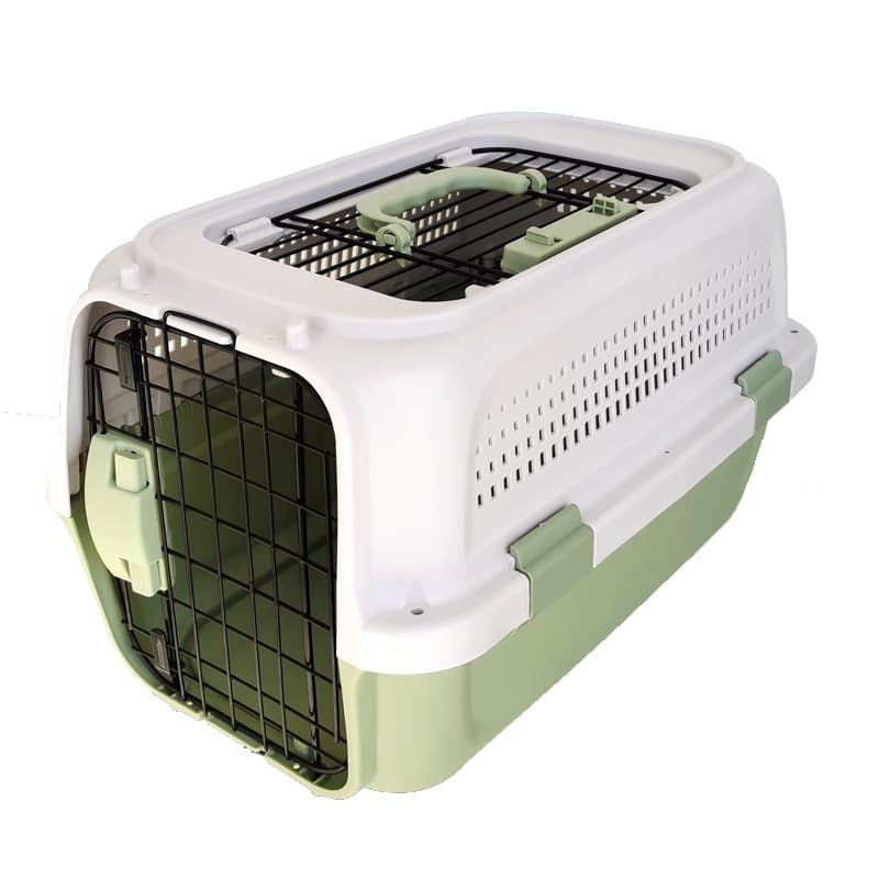 Pet flight box with skylight, pet shipping box, portable box, cat cage, dog car transport box