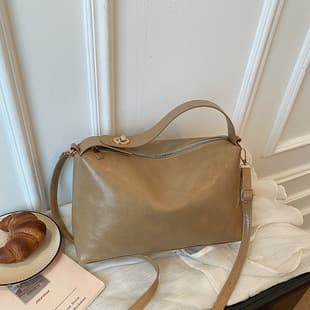 Korean Style Niche Trendy Underarm Bag 2026 New Simple Lazy Style Large Capacity Textured Shoulder Crossbody Bag