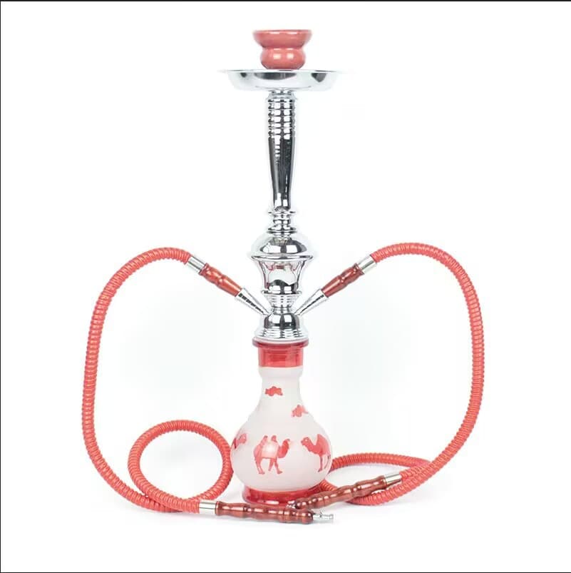 Cross-border spot medium double-tube four-tube Arabic hookah full set of hookah accessories glass bong shisha
