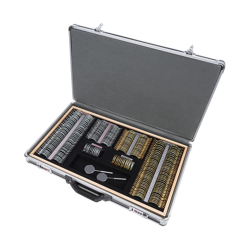 Optometry equipment for glasses, metal insert box, 266 large aperture test box, aluminum box color ring lens