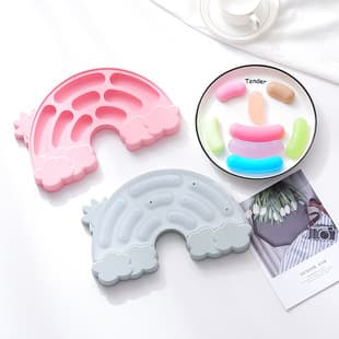 In Stock Rainbow Sausage Mold, Baby Food Mold, Children's Sausage, Ham Sausage Steaming Mold, Silicone Infant