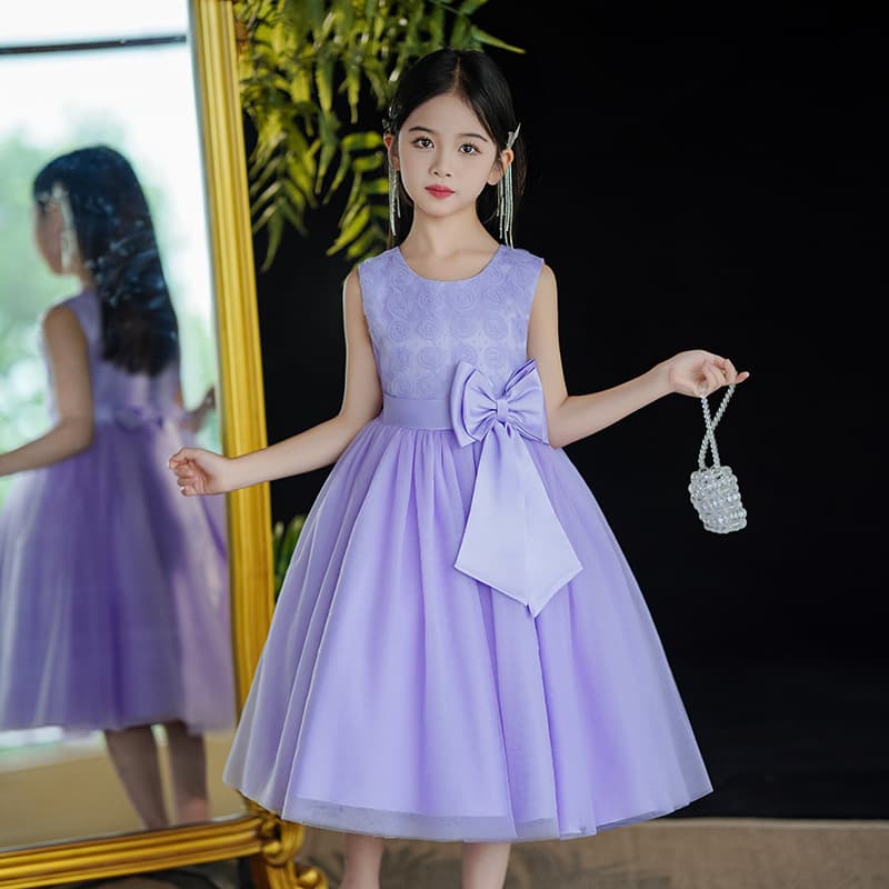 Children's Princess Dress, Light Luxury Girls' Gown, High-End Flower Girl Wedding Piano Performance Birthday Evening Dress