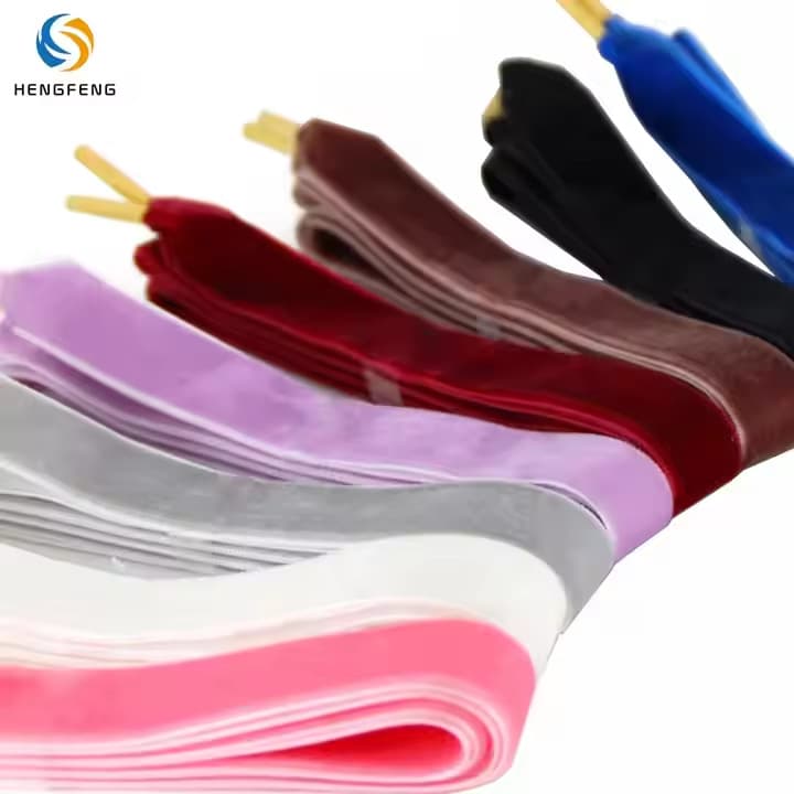 Hengfeng Velvet Satin Edge Ribbon, Colored Single-Sided Velvet Ribbon, Velvet Webbing, Shoelace, Gift Wrapping Ribbon